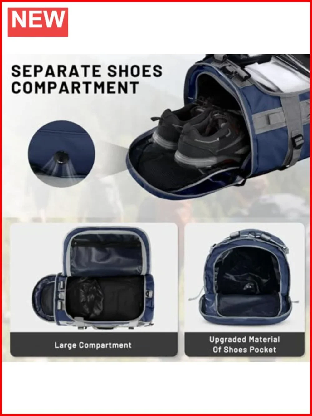 Large Duffle Bag Backpack for Travel Camping Gym Sports 45L 60L 90L Water